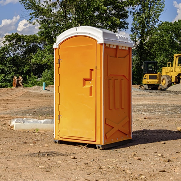 how often are the porta potties cleaned and serviced during a rental period in Rockwall